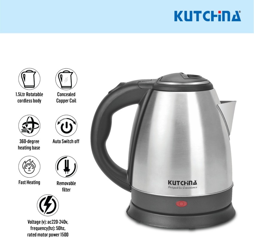 EVA 1.5 Litre Electric Kettle Online at Kutchina