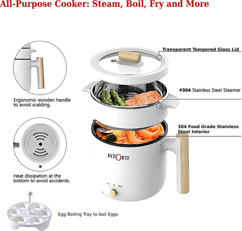 LA FORTE by LA FORTE Double Wall 304 Stainless Steel Multi Kettle