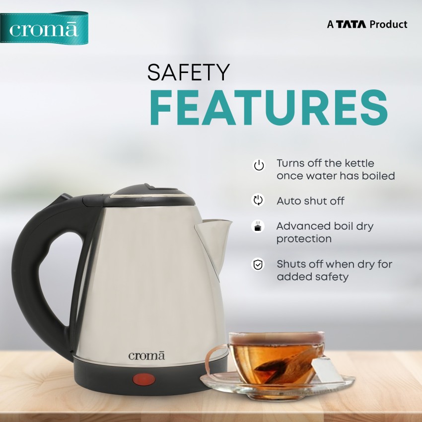 Buy BLACK+DECKER 2150 Watt 1.7 Litre Electric Kettle with Auto Shut Off  (White) Online – Croma