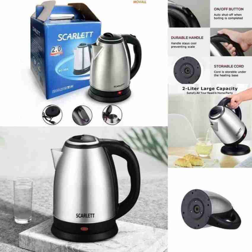 Scarlet Electric Kettle 2 Litre For Hot Water, Tea, Coffee And Milk