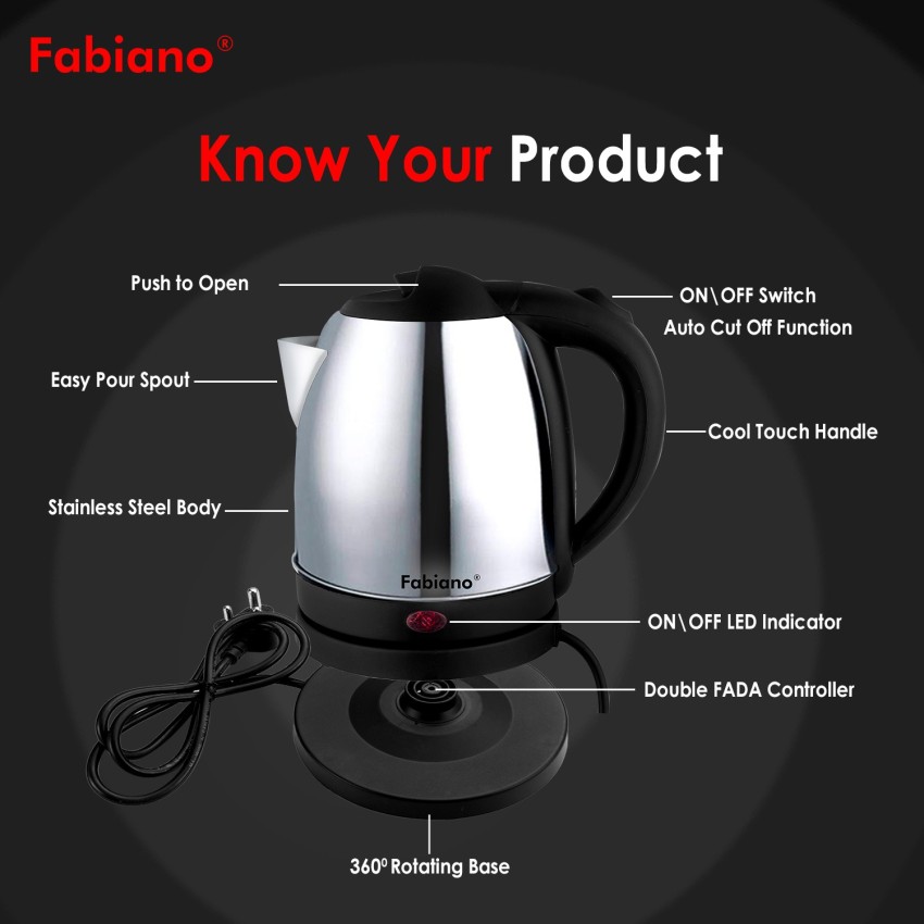 mini electric tea kettle with fada