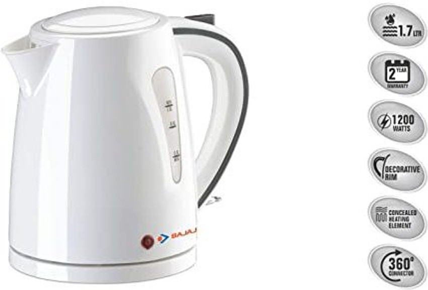 Bajaj cordless kettle 1.7 outlet ltr