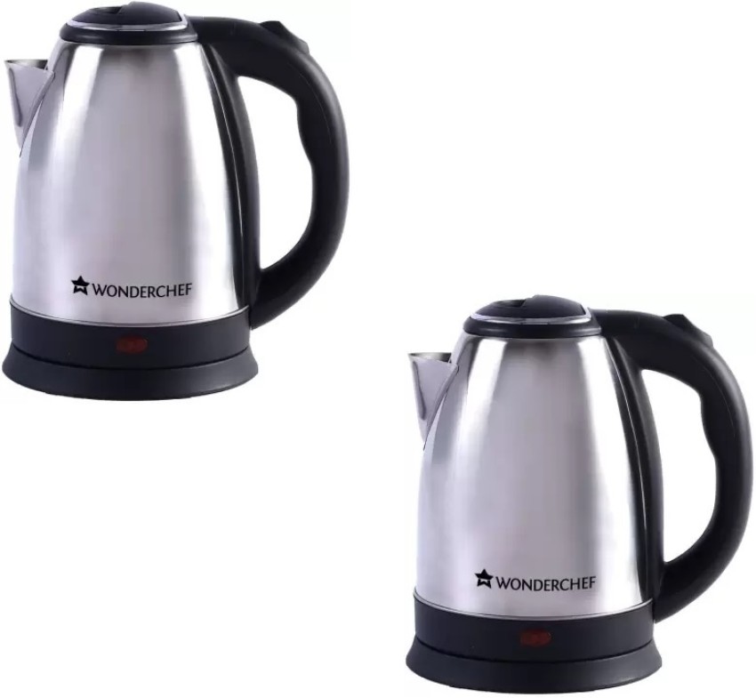 WONDERCHEF Crescent Electric Kettle, Stainless Steel Pack of 2 Multi Cooker Electric  Kettle Price in India - Buy WONDERCHEF Crescent Electric Kettle, Stainless  Steel Pack of 2 Multi Cooker Electric Kettle Online