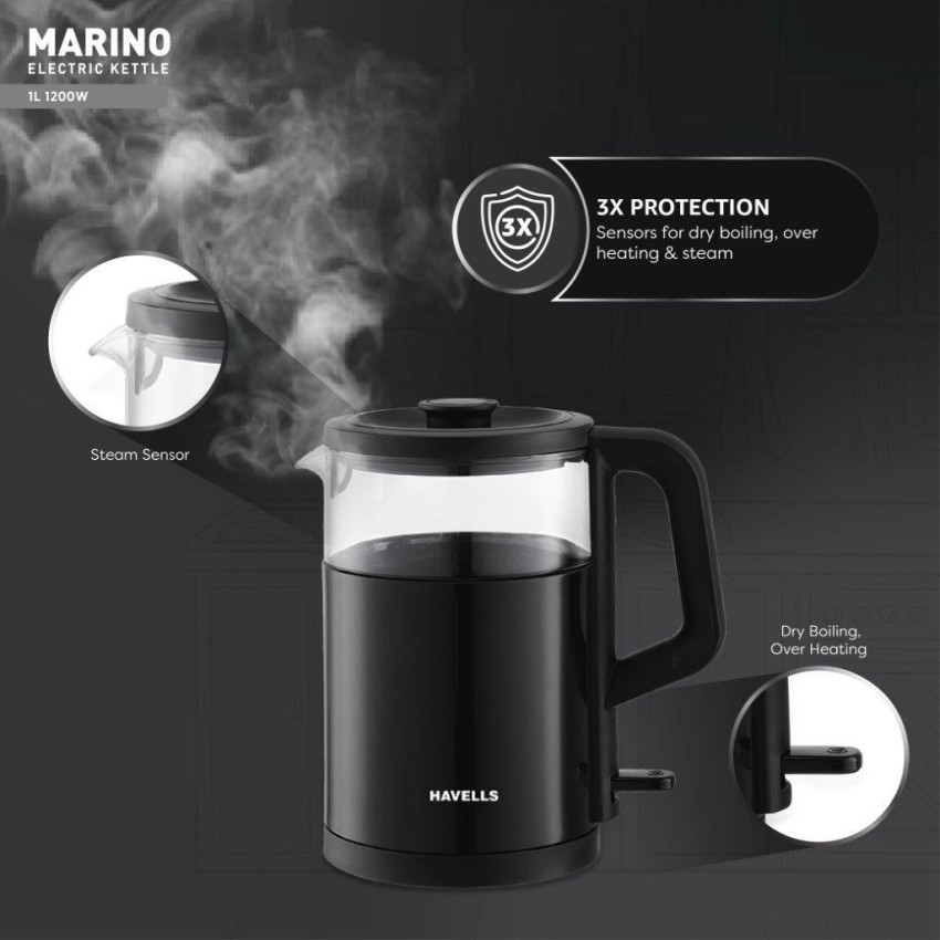 HAVELLS MARINO 1 L Electric Kettle Price in India - Buy HAVELLS MARINO 1 L  Electric Kettle Online at