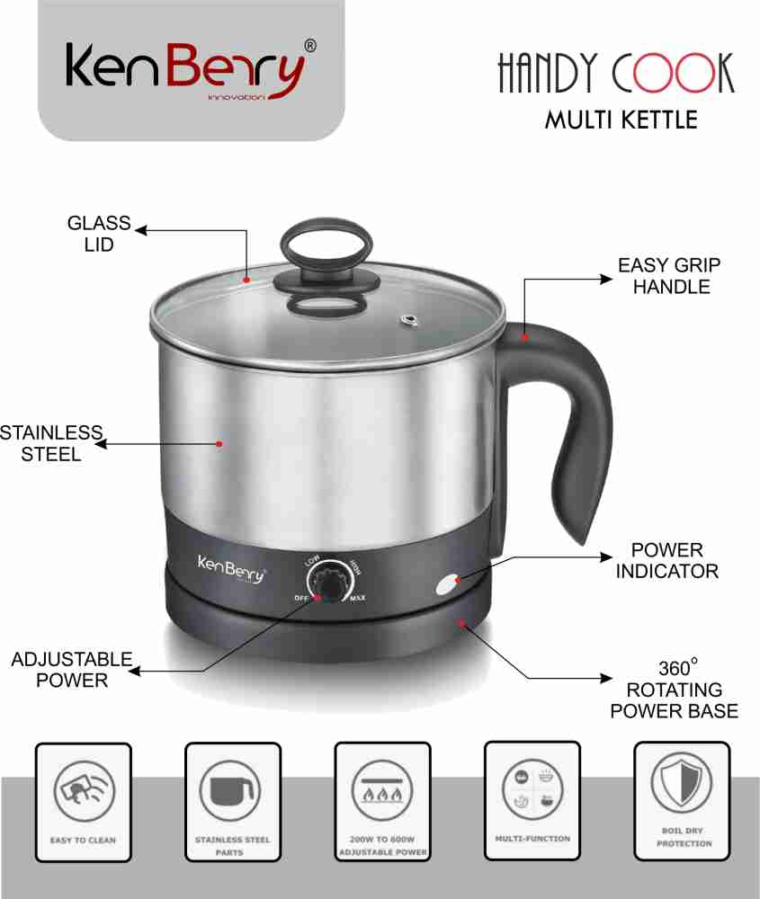 KenBerry HANDY COOK Multi Cooker Electric Kettle Price in India