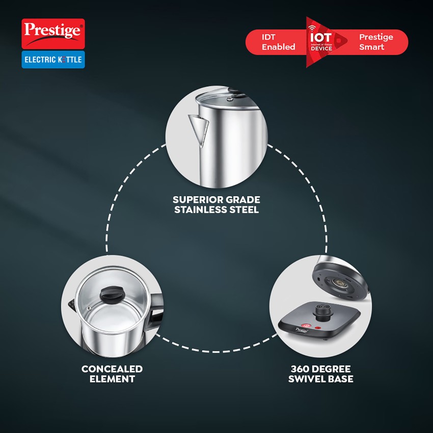 Buy Prestige Electric Kettle Smart - 1.7L With Concealed Element