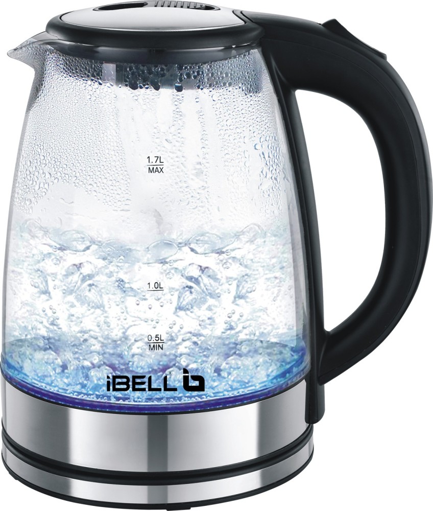 iBELL GEK170M Glass Kettle (1.7L) 1500W, LED Light, 360° Rotating Base,  Tempered Glass Electric Kettle Price in India - Buy iBELL GEK170M Glass  Kettle (1.7L) 1500W, LED Light, 360° Rotating Base, Tempered