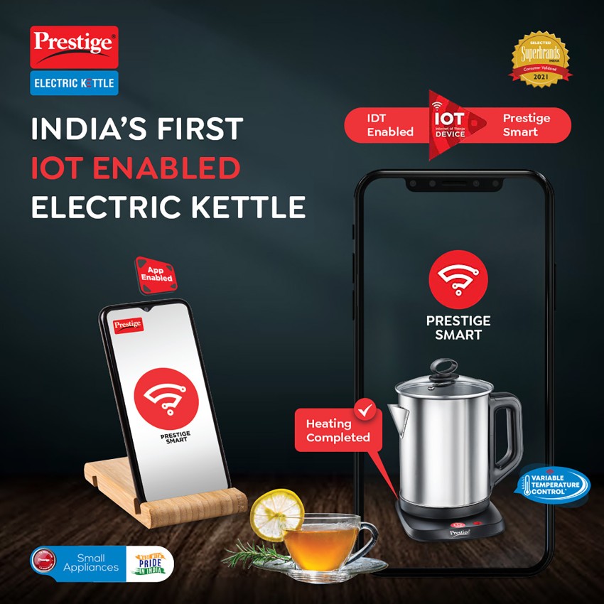 Buy Prestige Electric Kettle Smart - 1.7L With Concealed Element