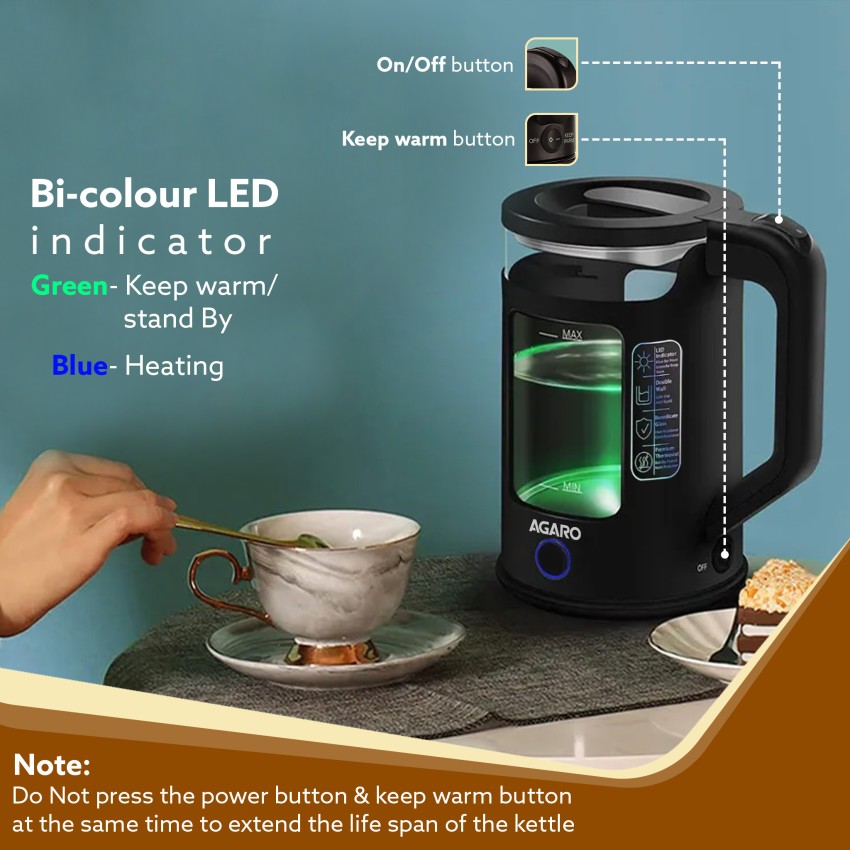  Dezin Electric Kettle with Keep Warm Function, BPA