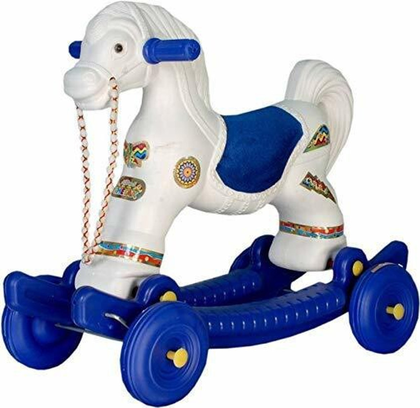 Shiv Online Toys 2 in 1 Baby Horse Rider Rocker for Kids 1 2.5 Years Baby Birthday Gift for Kids Boys Girls Rideons Wagons Non Battery Operated Ride On Price in India