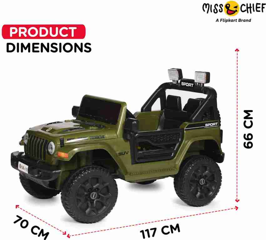Miss Chief by Flipkart Kids Jeep Rideons Wagons Battery