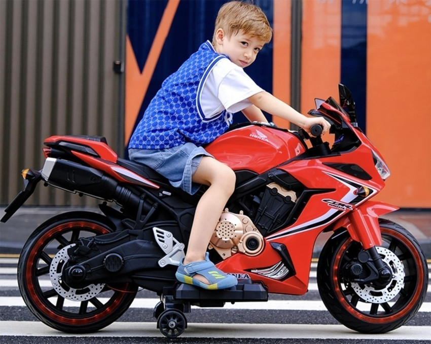 Ebabykart Honda CBR 12V Electric Ride On Bike For Kids with hand Accelerator 2 7Yrs Bike Battery Operated Ride On Price in India Buy Ebabykart Honda CBR 12V Electric Ride On Bike