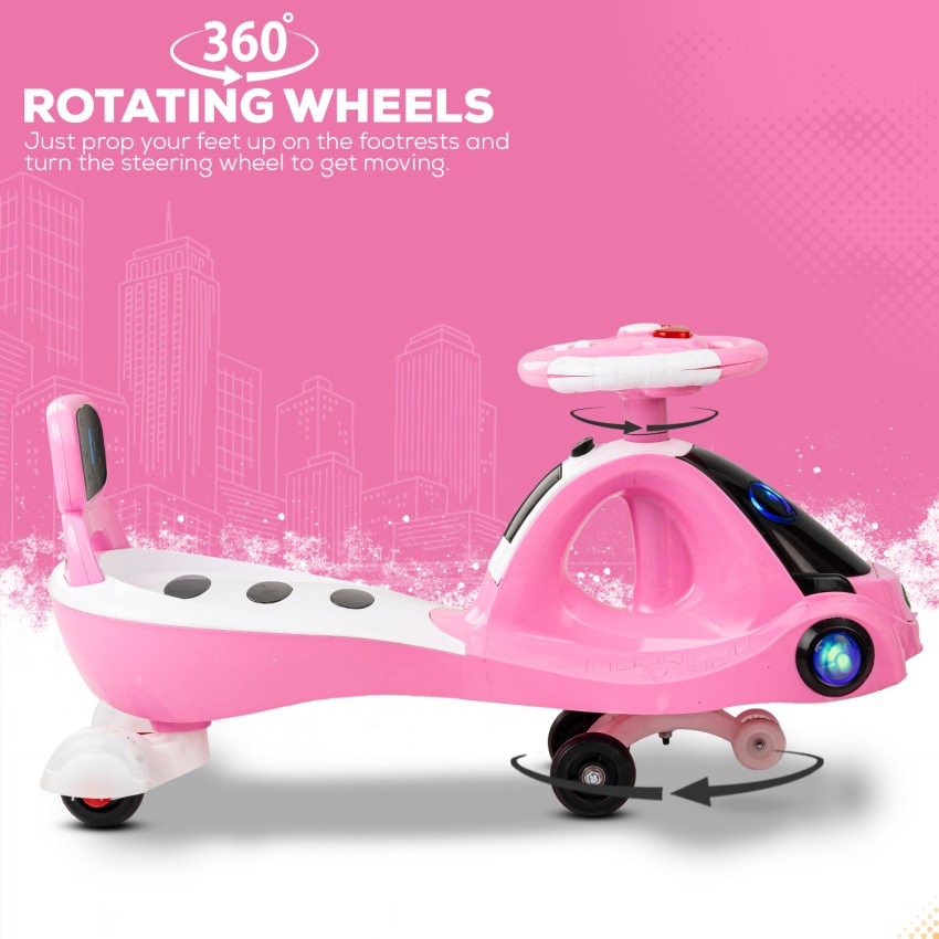 Madzo Ride on Magic Cars for Kids/Baby, Ride on Baby Car with Led