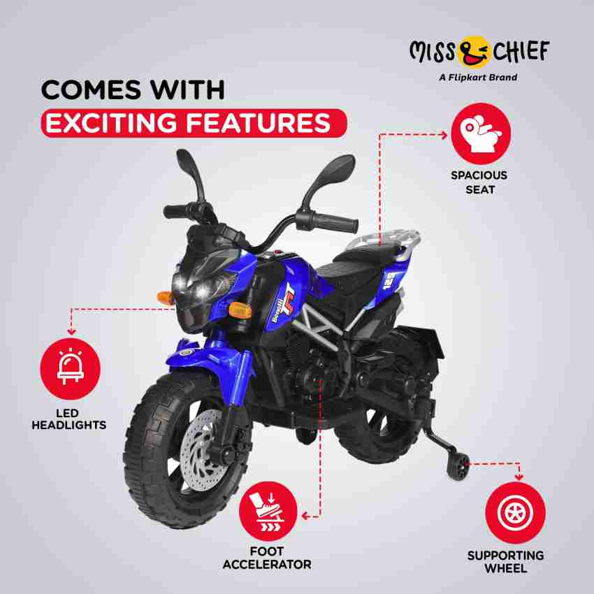 Miss Chief by Flipkart 6V Electric Bike Rideons Wagons Battery