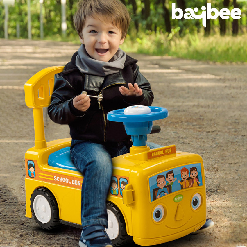 baybee Funbee School Bus Push Ride on Kids Car Baby Ride on Push