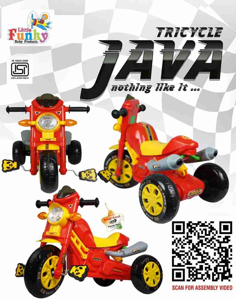 Little Funky Stylish Bike Pedal Tricycle for Kids 1.5 5 years