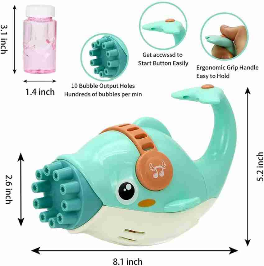 Electric Bubble Machine Dinosaur Shaped 10 Bubble Holes Automatic