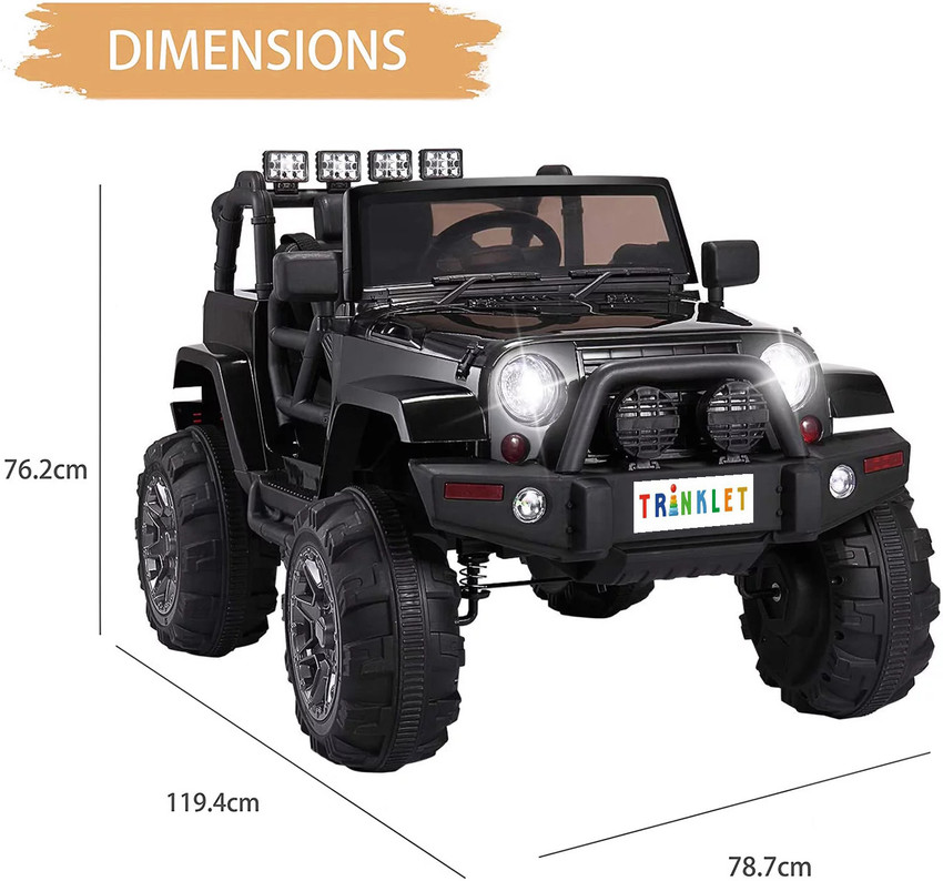 TRINKLET Kids Made in India Mahindra Thar 4x4 Big Size Electric Jeep for Kids Jeep Battery Operated Ride On Price in India Buy TRINKLET Kids Made in India Mahindra Thar 4x4