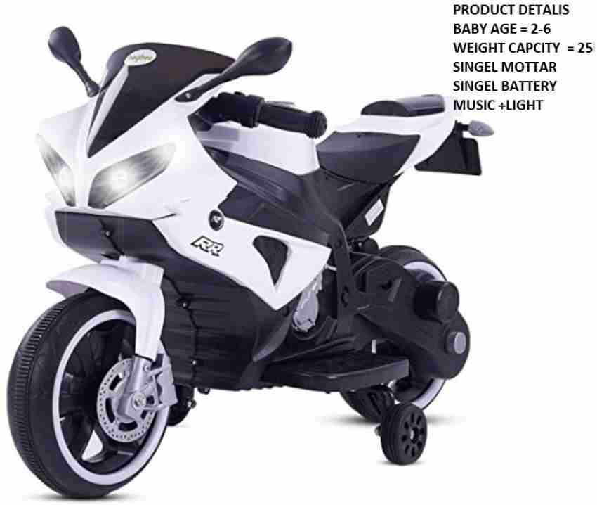 oh baby by flipkart kids 8798 DUAL BATTERY BIKE RIDE ON WHEEL FULL OF LED LIGHT Bike Battery Operated Ride On