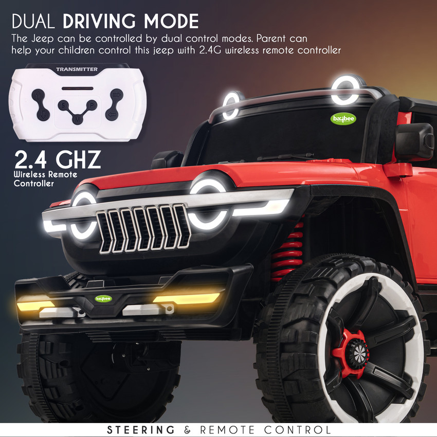 Battery operated jeep with remote control sales