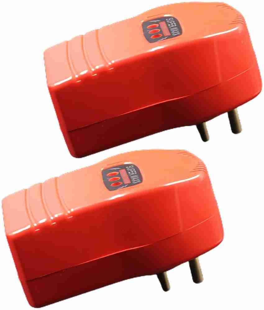 PTOSS Electricity Saver for 3KW save domestic Power bill Stabilize Voltage  Improve Power Factor Save up to 40 % (Pack of 2 ) Three Pin Plug Price in  India - Buy PTOSS