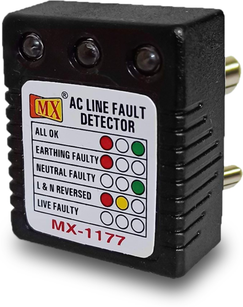 MX AC Electrical Line Fault Detector 3Pin Socket Tester (Pack of 2) 5 A  Three Pin Socket Price in India - Buy MX AC Electrical Line Fault Detector  3Pin Socket Tester (Pack