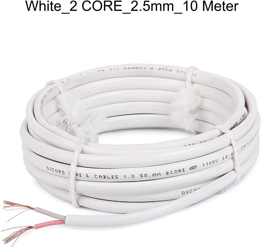 JELECTRICALS PVC 2.5 sq/mm White 10 m Wire Price in India - Buy  JELECTRICALS PVC 2.5 sq/mm White 10 m Wire online at