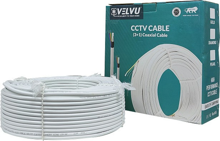 VELVU VELVU 90 Meter CCTV Cable 3 1 Works with All Brand CCTV