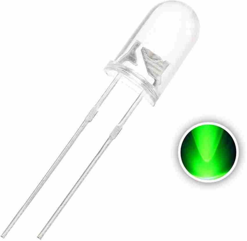 KTC CONS LABS 200 Pieces, 5mm GREEN Colours Transparent Bright Blue LED ( Light Emitting Diode) Electronic Components Electronic Hobby Kit Price in  India - Buy KTC CONS LABS 200 Pieces, 5mm GREEN