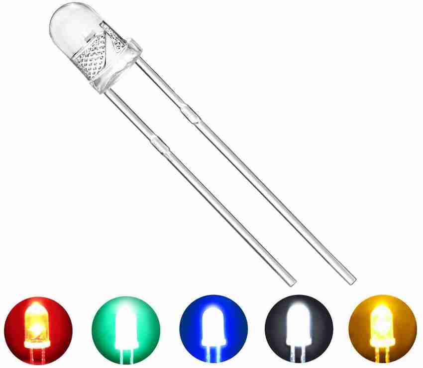 Wizzo (50 Pieces) 10mm Transparent RGB LED, 3V DC 2 Pin Multicolor Changing  LED Electronic Components Electronic Hobby Kit Price in India - Buy Wizzo  (50 Pieces) 10mm Transparent RGB LED, 3V