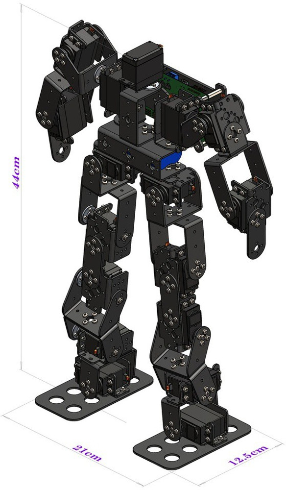 SunRobotics 17DOF Biped Humanoid Robot Chassis DIY Kit Assembled