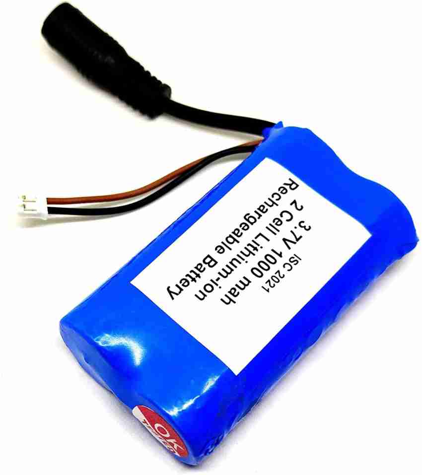 INVENTO 2Pcs 6V 1000mAh Ni-cd Rechargeable Cell Battery, 54% OFF