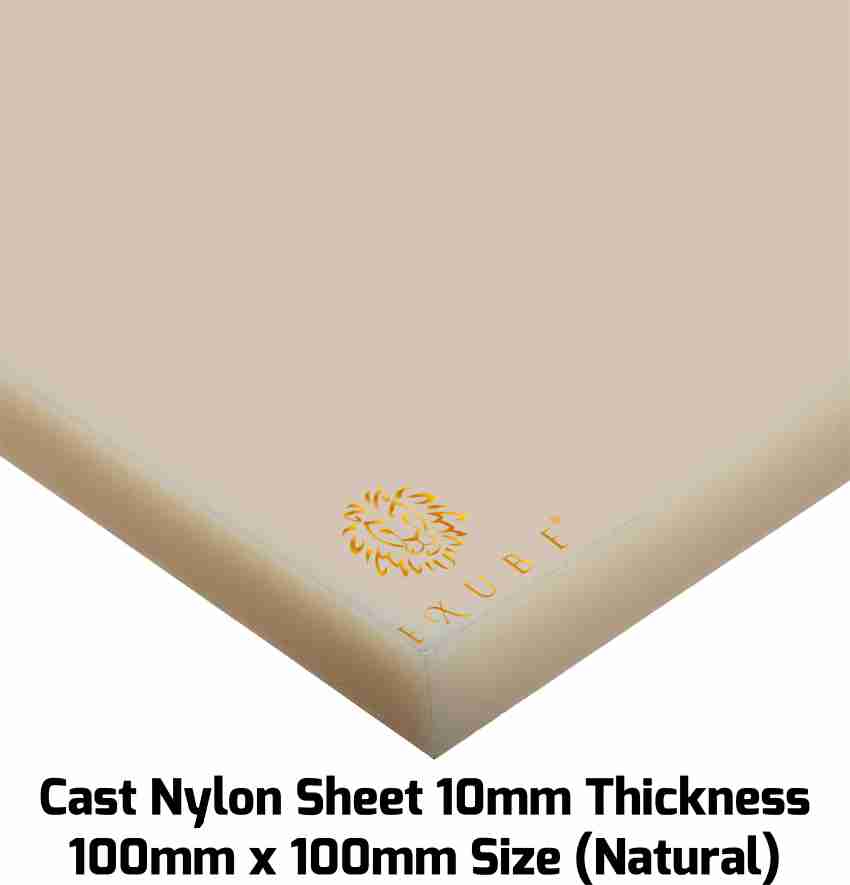 EXUBE Cast Nylon Sheet 10mm Thickness 100mm x 100mm (Natural) Electronic  Components Electronic Hobby Kit Price in India - Buy EXUBE Cast Nylon Sheet  10mm Thickness 100mm x 100mm (Natural) Electronic Components