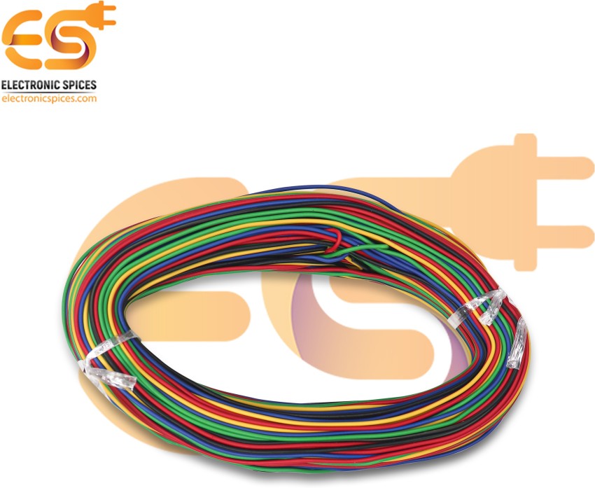 Electronic Spices Combo of Multi Colour Electric Wire 15 m for