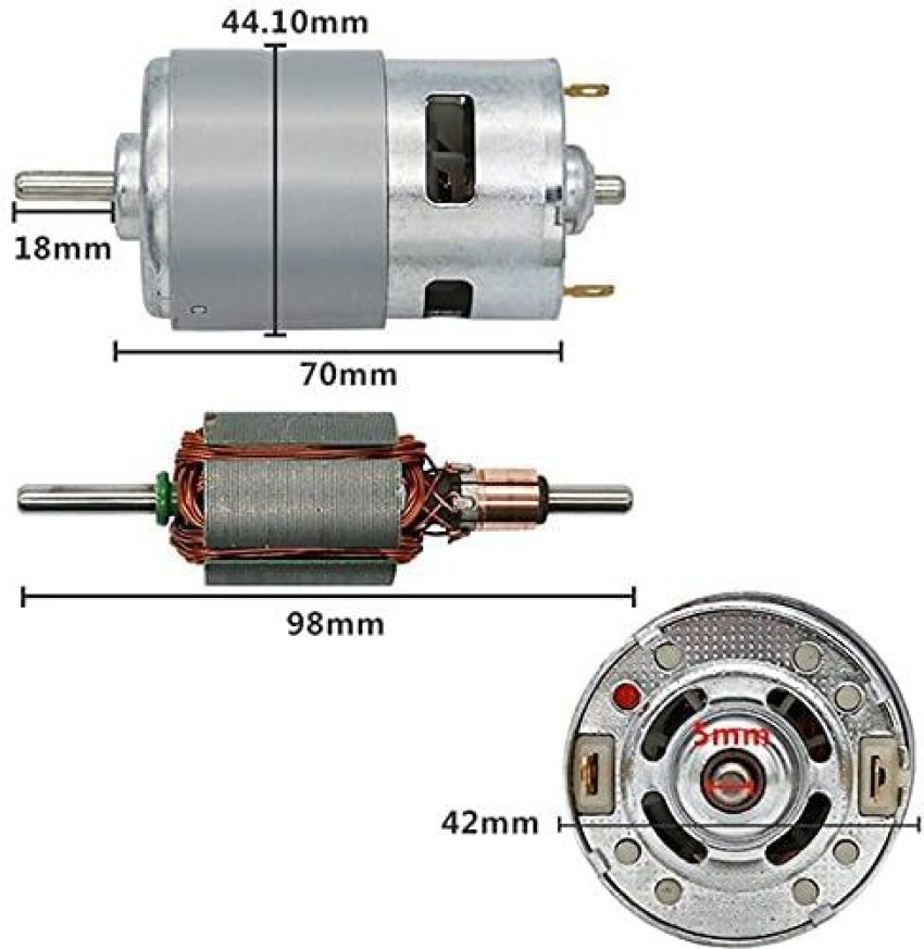 limitless products 12V-24V 10K-20K RPM RS-775 Motor Large Torque High Power  Low Noise Brushed DC Electronic Components Electronic Hobby Kit Price in  India - Buy limitless products 12V-24V 10K-20K RPM RS-775 Motor