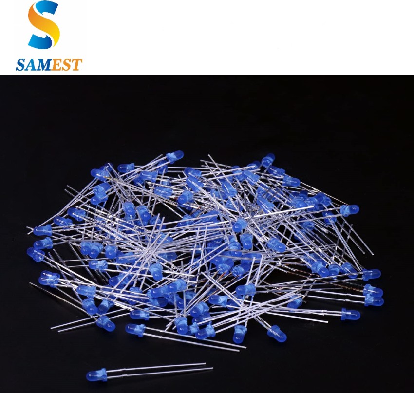 samest 1000PCS 5mm Blue LED Diode Lights for High Intensity Super