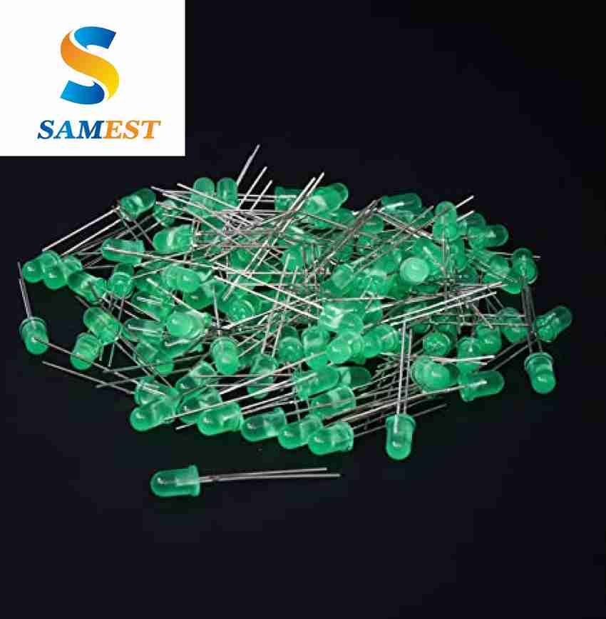 samest 1000 PCS 5mm Green LED Diode Lights for High Intensity