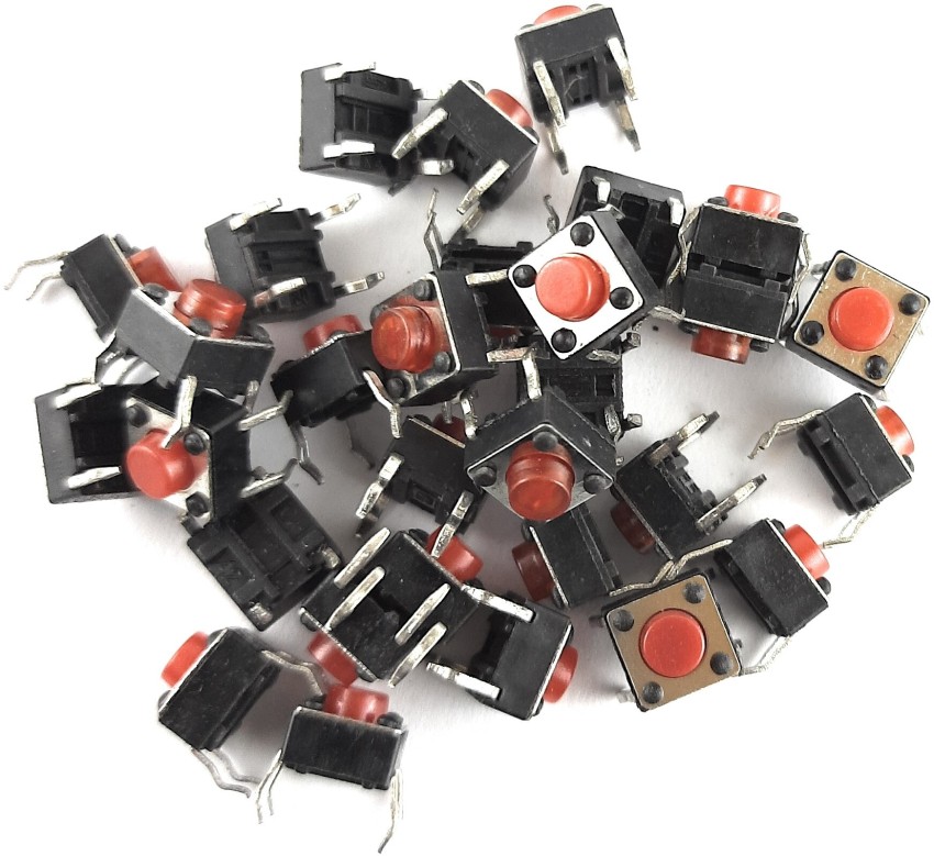 Technical hut 50 x Pushbutton Switch, 4 pin Tactile / Micro Switches ( 5mm  ) for Projects Electronic Components Electronic Hobby Kit Price in India -  Buy Technical hut 50 x Pushbutton
