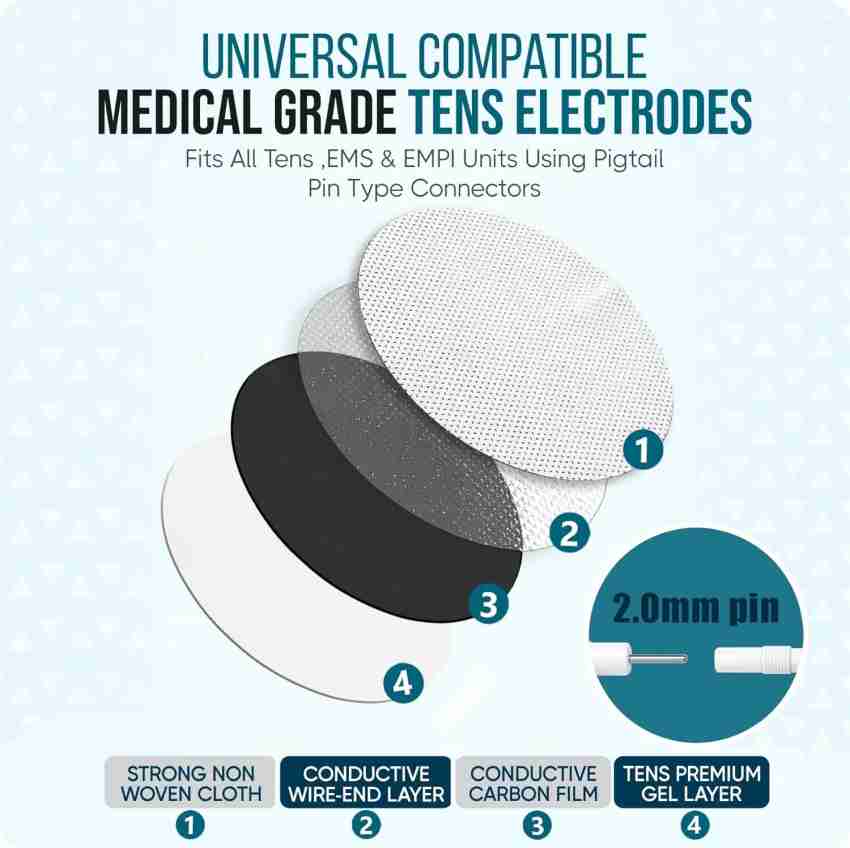 Discount TENS, EMPI Compatible TENS Electrodes, 8 India