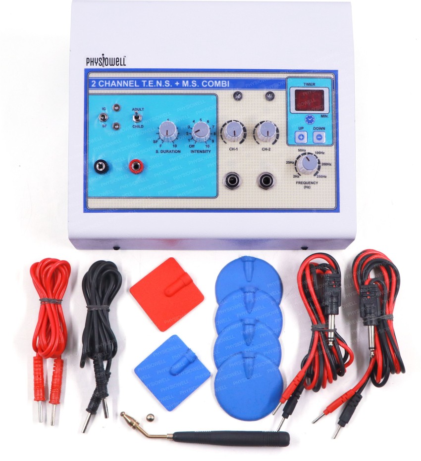 Tens LCD Model Muscle Stimulator Combo Tens 2 Channel Stimulator  Physiotherapy Machine