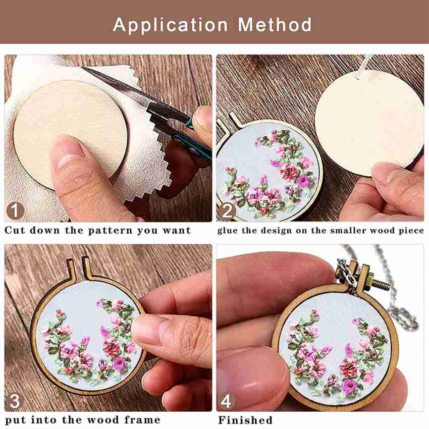 EmbroideryMaterial.com Mini Embroidery Hoop Tiny Wooden Round