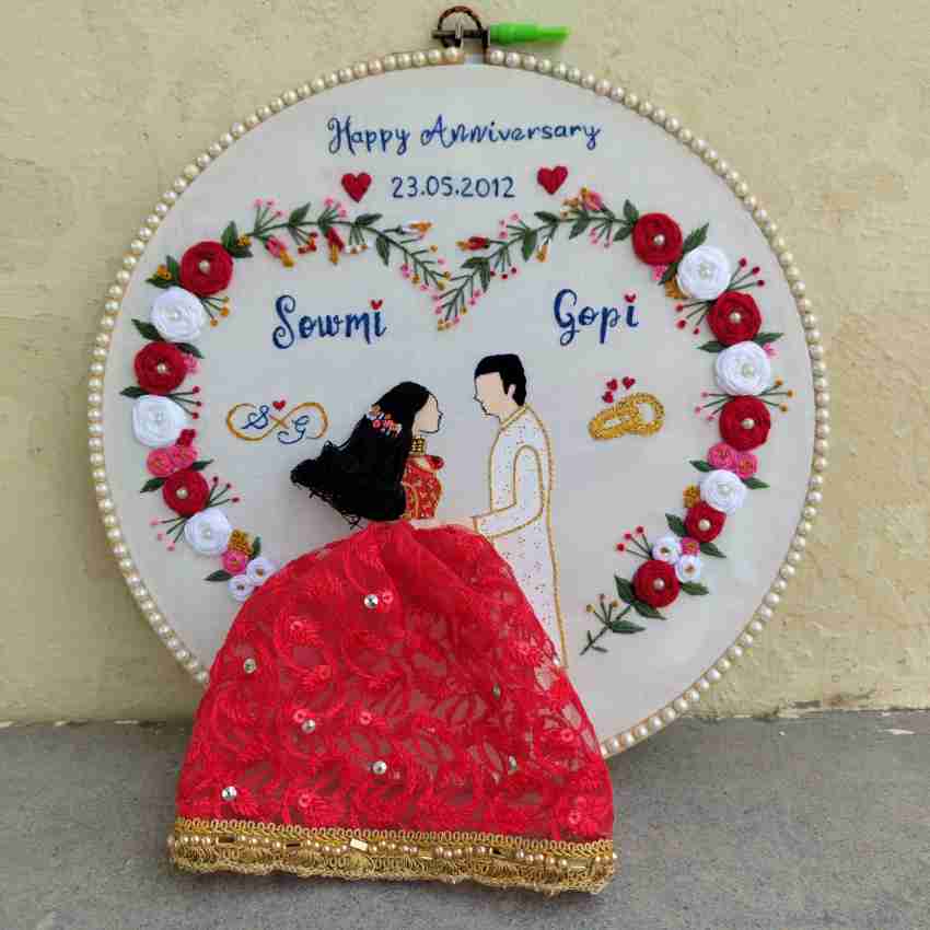 Special Embroidery Hoop For Couple love craft gift - With Gift