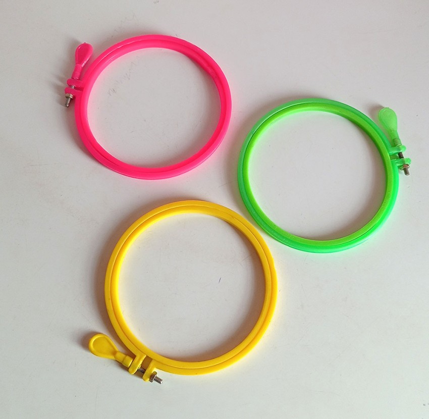 5 Plastic Embroidery Hoop (Yellow)