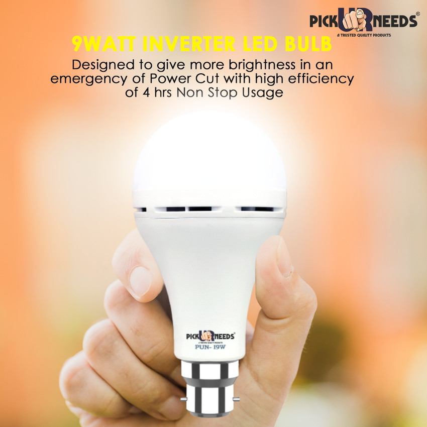 Daily Needs Shop Rechargeable Inverter 9W LED AC DC Bulb For Home Emergency Light Self Charging 6 hrs Bulb Emergency Light Price in India Buy Daily Needs Shop Rechargeable Inverter 9W LED AC DC