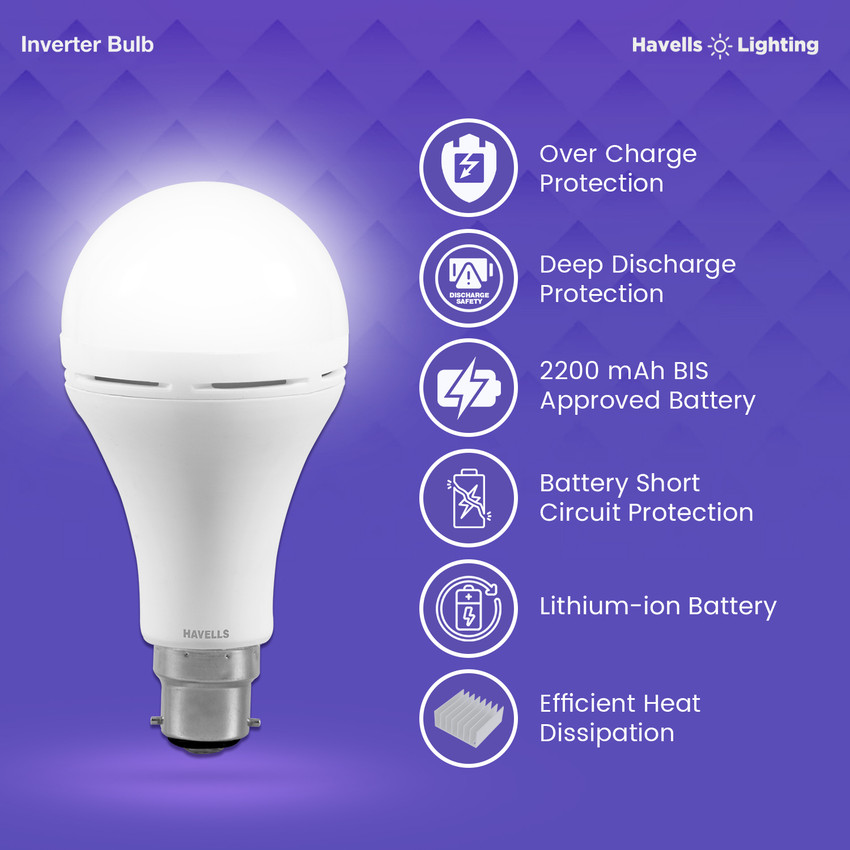 HAVELLS Inverter 4 hrs Bulb Emergency Light Price in India Buy HAVELLS Inverter 4 hrs Bulb Emergency Light Online at Flipkart