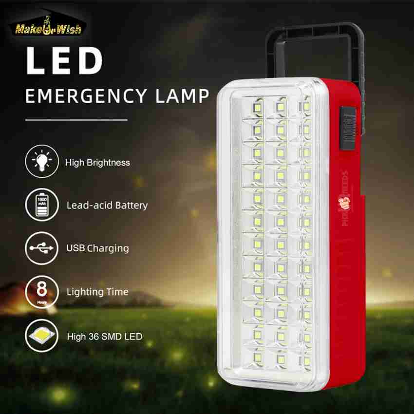 Make Ur Wish High Bright 36 LED Home Emergency Chargeable Led