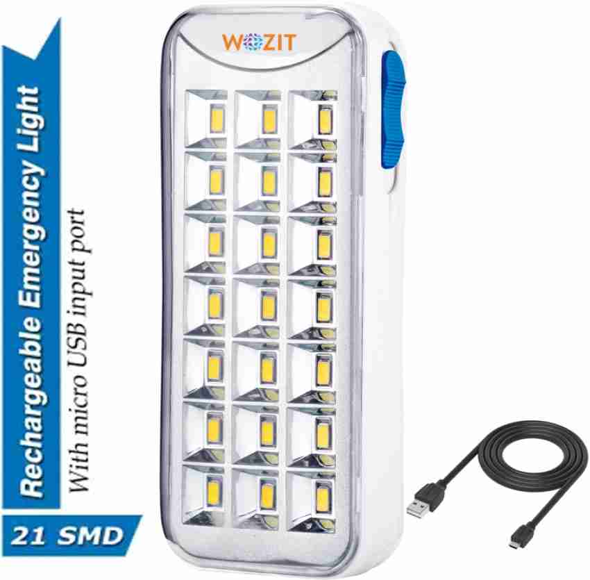 WOZIT 21 LED With Android Charging Support Rechargeable Emergency 5 Lantern Emergency Light Price in India - Buy 21 LED With Charging Support Rechargeable Emergency Light 5 hrs