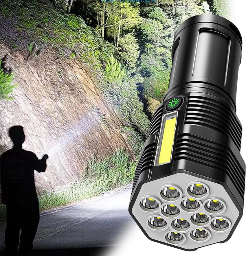 Xydrozen 12 LED Battery Display Screen COB Side Lights Torch