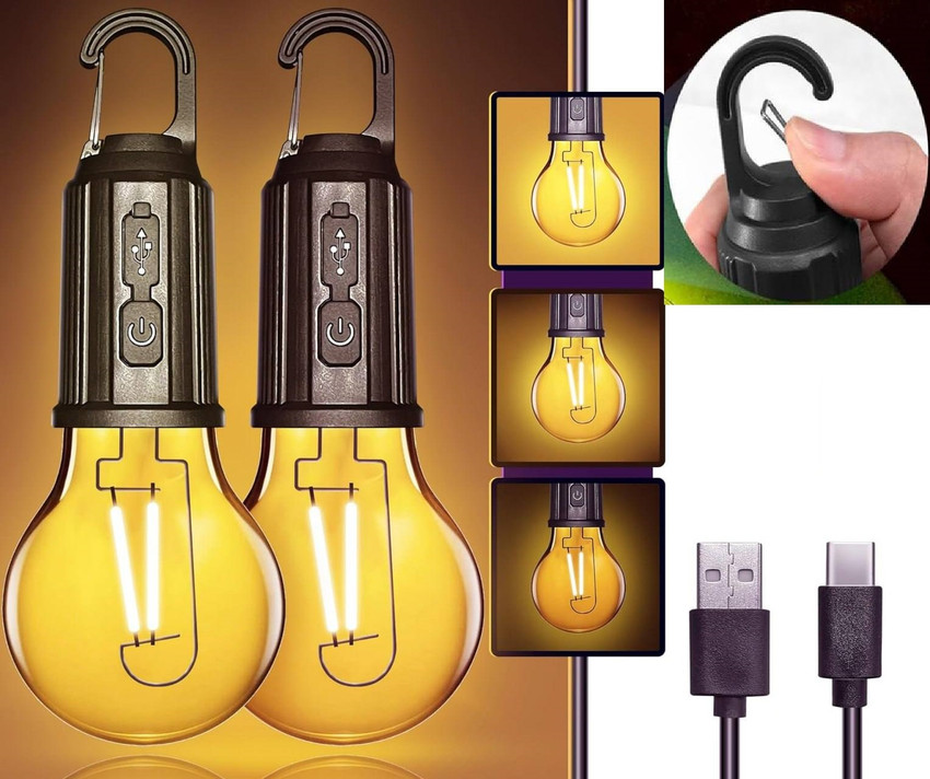 LARLEX Unbreakable Hanging Decorative Clip Bulb light With USB C