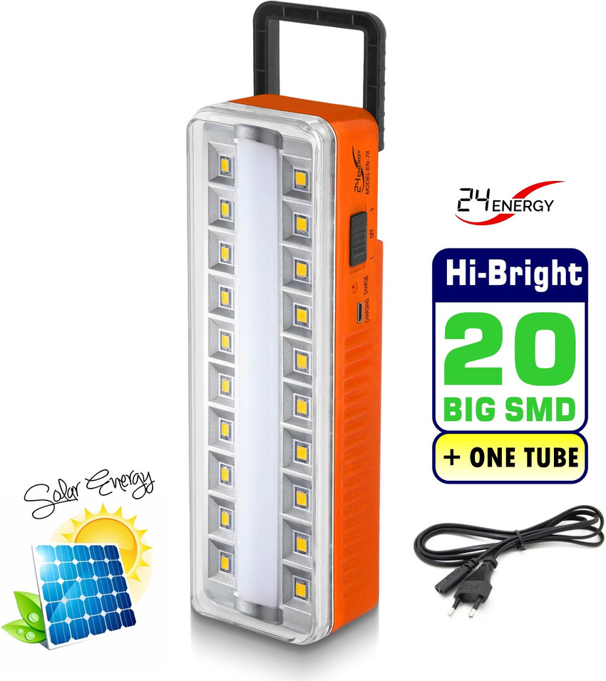 24 ENERGY 20 Bright LED 1 Tube With Solar Rechargeable Emergency